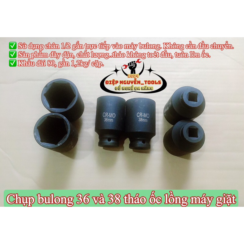 Khẩu 36-38 mở ốc lồng máy giặt