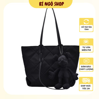  Túi Xách Tote Gấu màu Đen Nổi Bật Thiết Kế TRẻ Trung BÍ NGÔ 