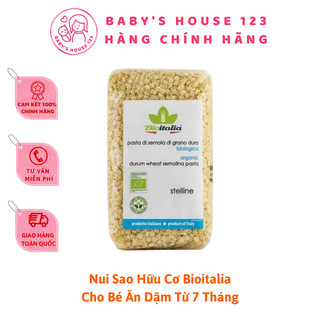 Tách lẻ 100gr - nui sao hữu cơ bioitalia cho bé ăn dặm từ 6 tháng - date 2023