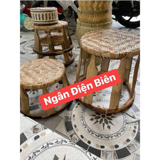 Ghế ngồi mây tre đan Điện Biên, loại cao 20cm