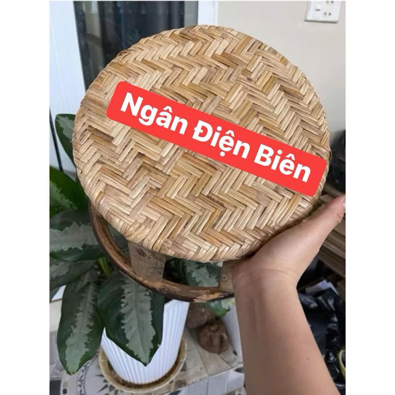Ghế ngồi mây tre đan Điện Biên, loại cao 20cm