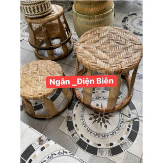 Ghế ngồi mây tre đan Điện Biên, loại cao 20cm