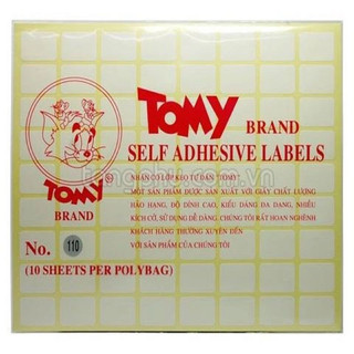 COMBO 2 XẤP GIẤY DÁN TOMY A5 (1 XẤP / 10 Tờ )