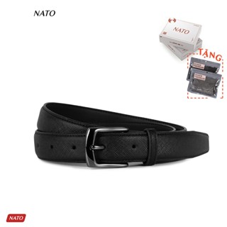 Thắt Lưng Nam FRANKIE Bản Nhỏ 3.0cm Khóa Lỗ Kim Da Bò Cao Cấp Bền Đẹp Đi Làm Học Đen Đơn Giản NATO