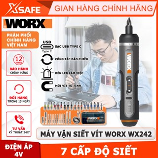 Máy bắn vít mini WORX WX242 4V nâng cấp từ model WX240 vặn siết vít 7 mức cấp độ, chất lượng cao hơn bosch go gen2 gen3