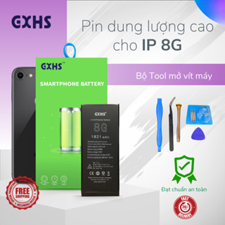 Pin GXHS chính hãng cho IP 8 dung lượng cao và chuẩn 2280mAh, tặng kèm bộ vít tháo lắp và seal dán pin