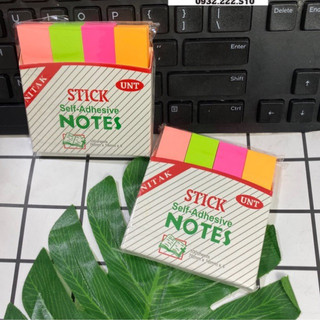 COMBO 2x GIẤY NOTE GHI CHÚ 4 MÀU DẠ QUANG UNI