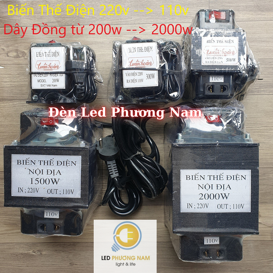 Biến Thế Đổi Điện 220v ---> 110v, Hàng mới bảo hành 06 tháng