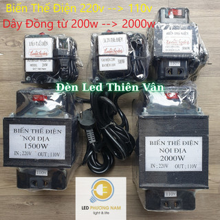 BIẾN THẾ ĐỔI ĐIỆN 220V RA 110V, Dây Đồng CCA chuyên dụng biến áp