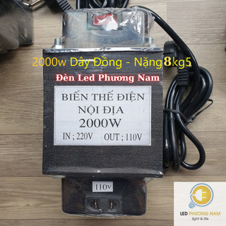 BIẾN THẾ ĐỔI ĐIỆN 220V RA 110V, Dây Đồng CCA chuyên dụng biến áp