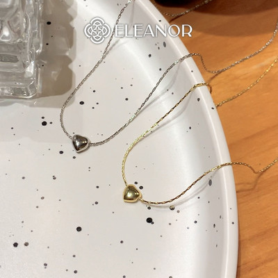 Dây chuyền nữ titan Eleanor Accessories thiết kế hình trái tim vòng cổ basic phụ kiện trang sức 8224