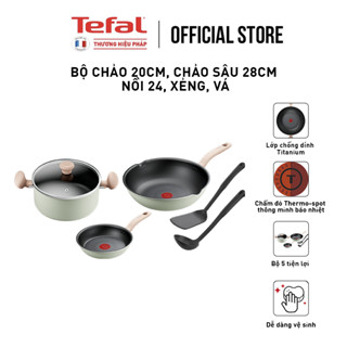 [Livestream] Bộ 5 nồi chảo chống dính đáy từ Tefal So Matcha 20cm, chảo sâu 28cm, nồi 24, xẻng, vá