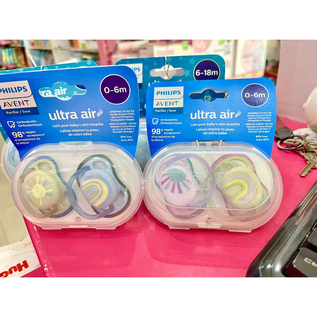 Ti Giả Thông Khí Avent Ultra air Cho Bé 0-6 Tháng Và 6-18 Tháng