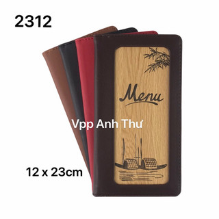 CUỐN BÌA MENU SIZE NHỎ 10/20 LÁ 2312 ( 12x23cm )