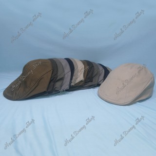  Mũ beret mỏ vịt bít đuôi người lớn không có logo có nút bấm vải cotton thoáng mát  phù hợp cho nam 