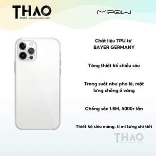 Ốp lưng Mipow Tempered Glass cho iPhone 12 ProMax, 13/13Pro/13ProMax