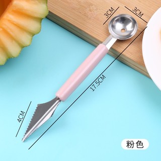 Thìa múc hoa quả 2 đầu tròn + nhọn. múc hoa quả tạo hình đẹp mắt