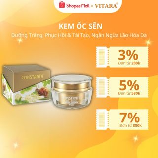 Kem Ốc Sên Giúp Dưỡng Trắng Da, Giữ Ẩm, Phục Hồi và Tái Tạo, Ngăn Ngừa Lão Hóa Da Constanta 50ml