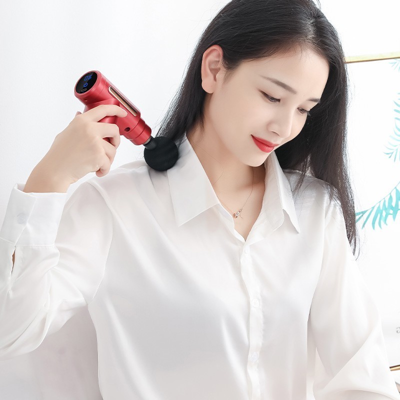 Máy Massage Mini Cầm Tay Nhỏ Gọn Đa Năng 6 Chế Độ 4 Đầu Dung Lượng Pin 1200mAh Tiện Dụng
