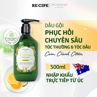 Dầu Gội Đầu Phục Hồi Tóc Hư Tổn Organique hương Cam Chanh Thảo Dược Thiên Nhiên Shampoo 50ml/500ml