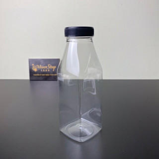  Chai nhựa dáng bầu vuông 330ml cổ rộng fi38 chuyên đựng nước ép  trà sữa 