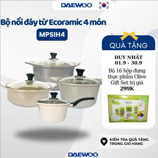 Bộ 4 Nồi Chống Dính MPSIH4 Đáy Từ Ecoramic