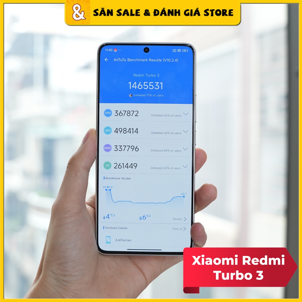 Điện thoại Xiaomi Redmi Turbo 3 5G (Bảo Hành 3 Tháng Lỗi 1 Đổi 1) - Snapdragon 8s Gen 3 | BigBuy360 - bigbuy360.vn