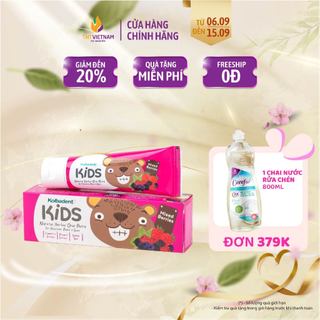 Combo 2 tuýp kem đánh răng Trẻ em Kolbadent Mùi Dâu Tây 50 gram