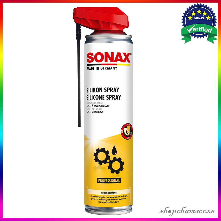 Chai xịt silicon Sonax Silicone Spray bảo dưỡng ô tô và bôi trơn đa dụng