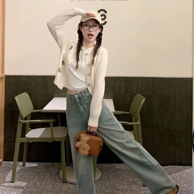 Áo Cadigan Len Lông Thỏ, Áo Len Dệt Kim Hoạ Tiết Thêu Chó Mũ Kèm Nơ Chất Mềm Phong Cách Hàn Quốc Dễ Thương Shopquacam | BigBuy360 - bigbuy360.vn