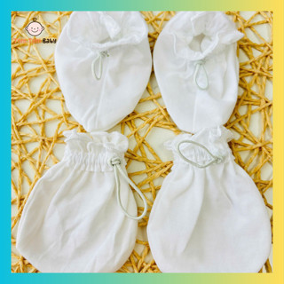 Bộ Bao Tay Bao Chân sơ sinh Thông Minh JOU ( Tăng giảm rộng tùy ý), Chất vải cotton mềm mịn, thoáng mát