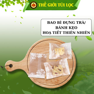 Bao bì đựng trà, bánh kẹo PHUKIENTUILOC, Hoạ tiết Thiên nhiên - Trắng mờ, HÀN NHIỆT - Combo 100 túi