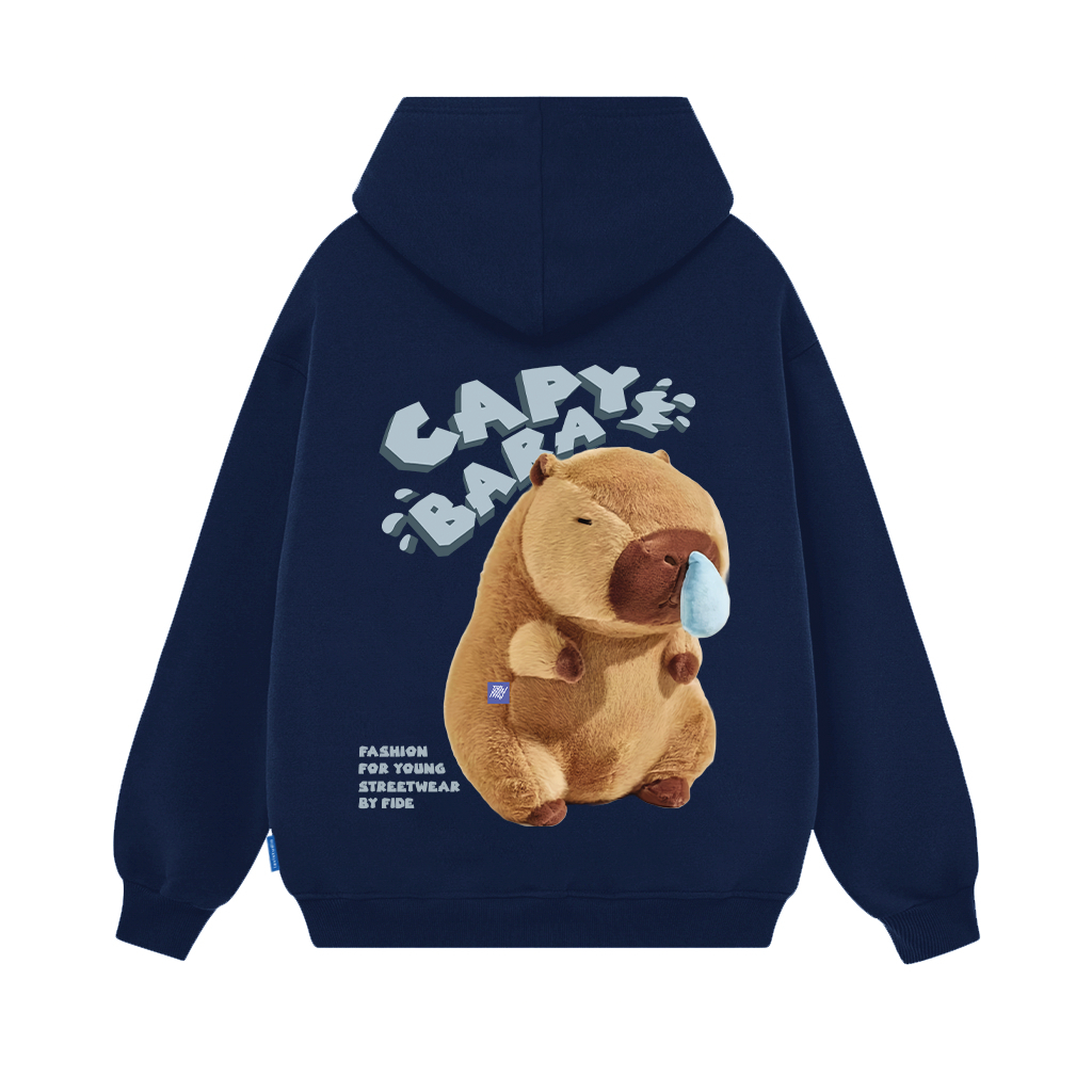 Áo Hoodie Capybara Bacic Fide, Áo Khoác Nỉ Mũ To Form Unisex Cho Nam Nữ