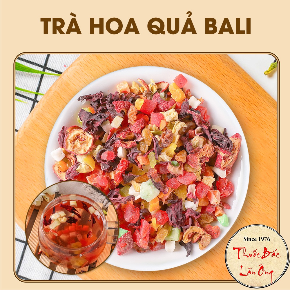 Trà hoa quả Bali 1kg, trà hoa quả sấy mix vị, trà trái cây nhiệt đới, giải nhiệt, thanh lọc cơ thể