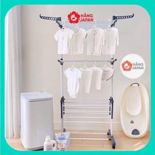 Cây phơi đồ đa năng Monmon, Dàn phơi inox không gỉ, nhẹ bền, kích thước 172x76x60 cm