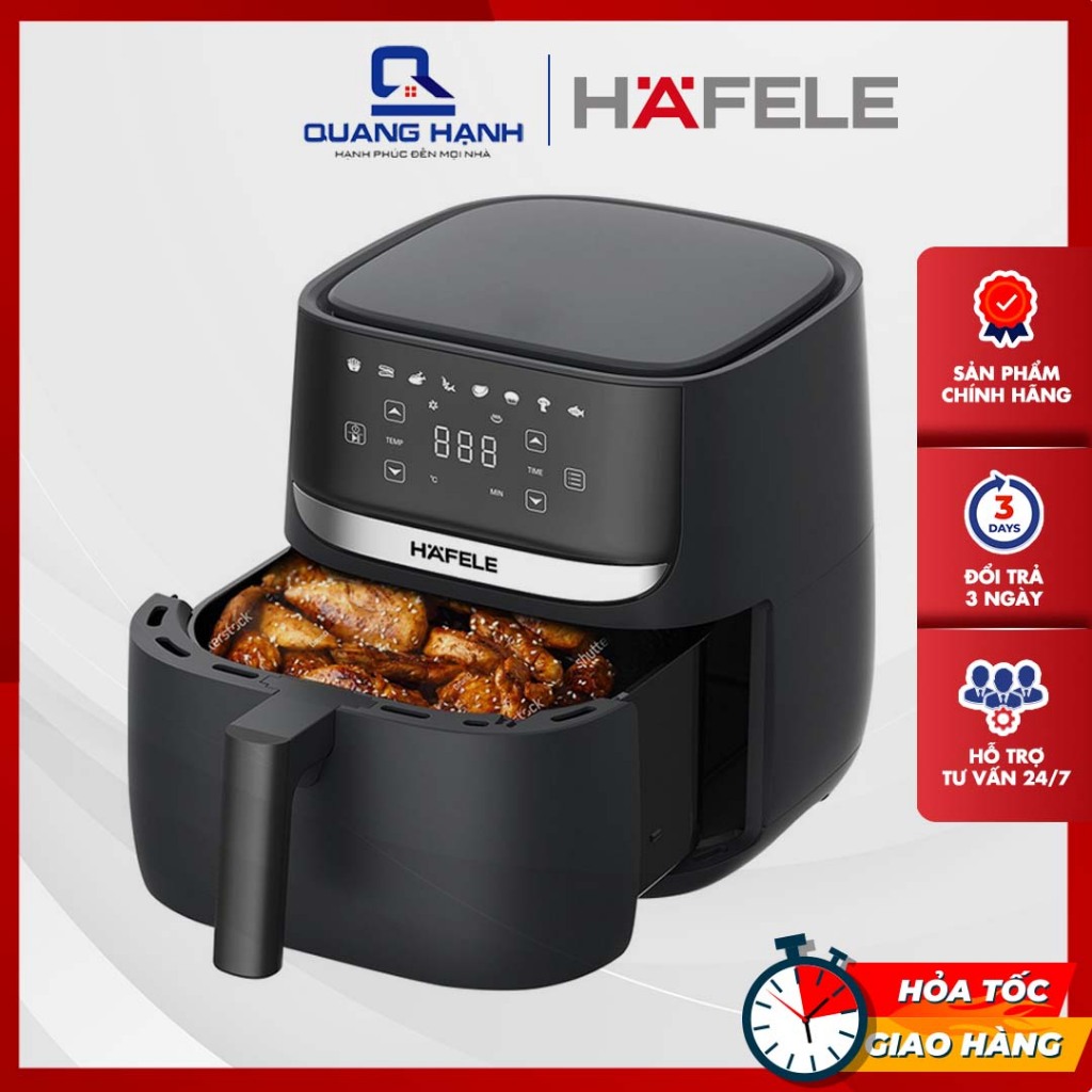 Nồi chiên không dầu điện tử Hafele HS-AF502B dung tích 5.7 lít - Bảo hành chính hãng