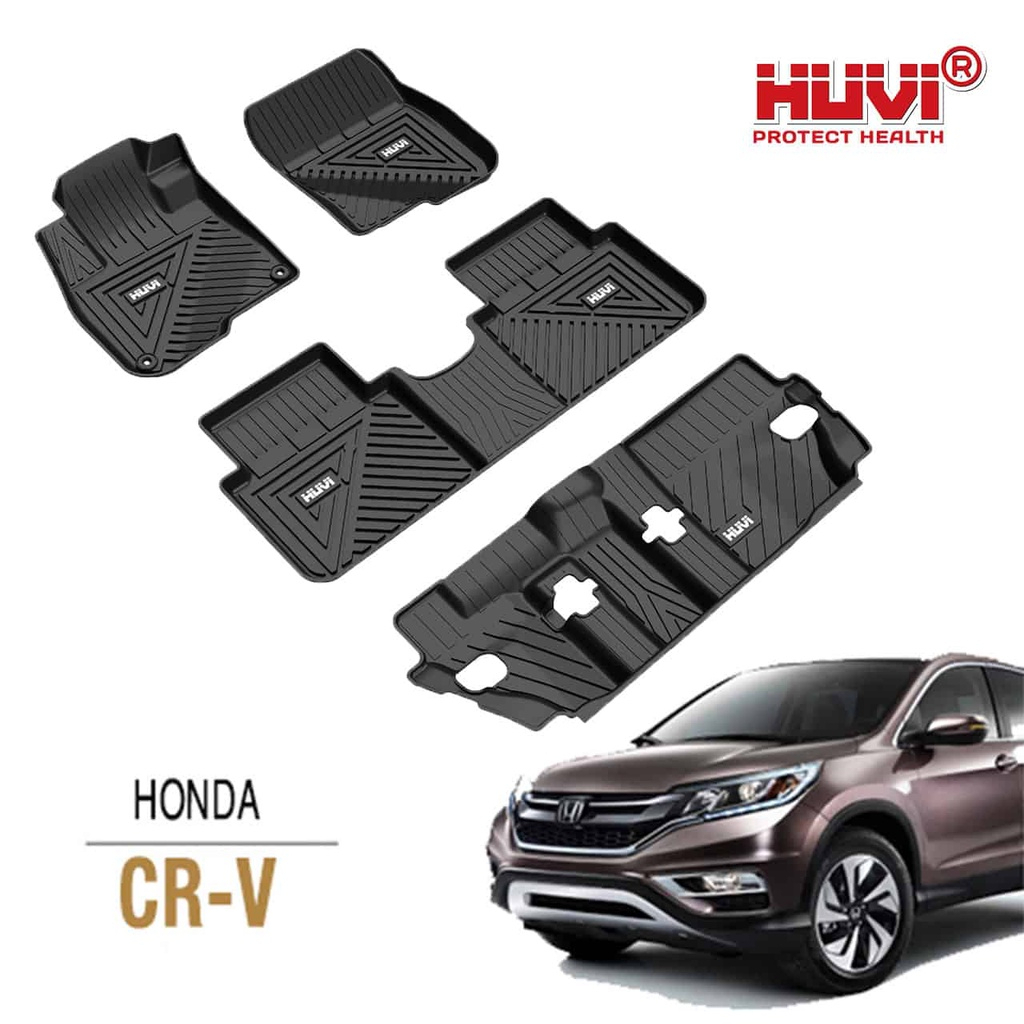 Thảm lót sàn Honda CRV 2017-2023 bản 7 3D chỗ chính hãng Huvi Thảm đúc HUVI CAO CẤP KHÔNG MÙI - KHÔN