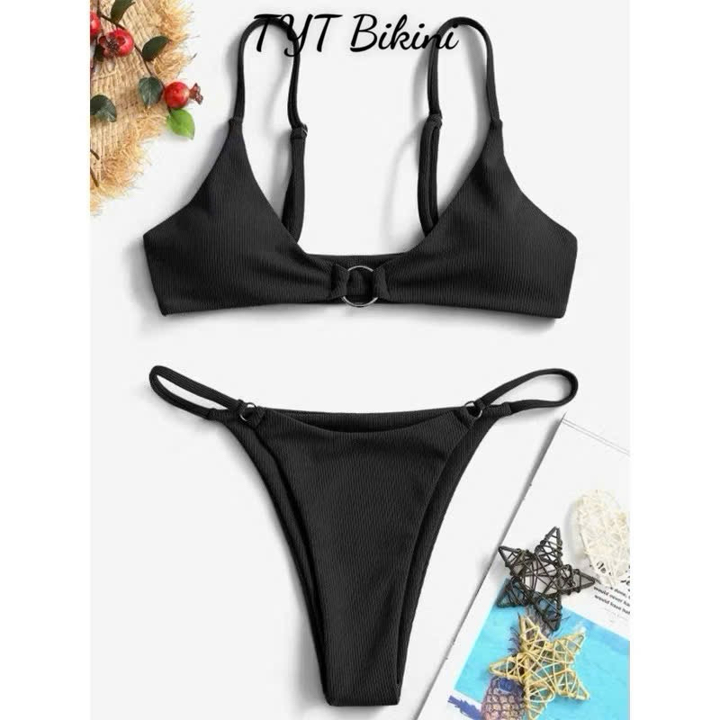 Bikini 2 mảnh khoen nhỏ đi biển quần ship nhỏ ( sẵn hàng -che tên ) | BigBuy360 - bigbuy360.vn
