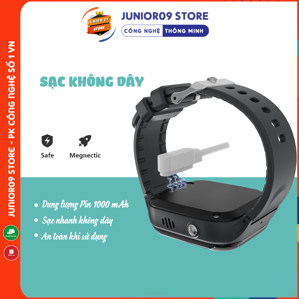 Đồng hồ thông minh Định vị Trẻ em Lắp sim Nghe gọi Video Call Chống nước cho bé trai bé gái JUNIOR09 WATCH KID MINI | BigBuy360 - bigbuy360.vn