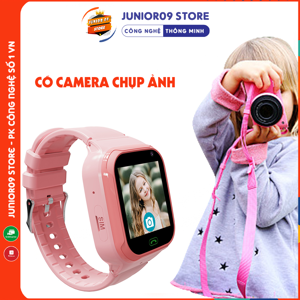 Đồng hồ thông minh Định vị Trẻ em Lắp sim Nghe gọi Video Call Chống nước cho bé trai bé gái JUNIOR09 WATCH KID MINI | BigBuy360 - bigbuy360.vn