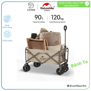Xe Kéo Dã Ngoại Naturehike, Xe Kéo hàng gấp gọn đi chợ siêu thị,TẢI 80KG, Đa năng, Siêu nhẹ, Siêu bền