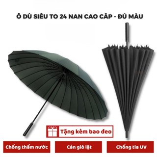 Ô Che Mưa Loại To 24 Nan, Dù Che Mưa, Siêu To, Siêu Cứng Chống Thấm Nước, Chống Tia Uv, Không Bị Lật