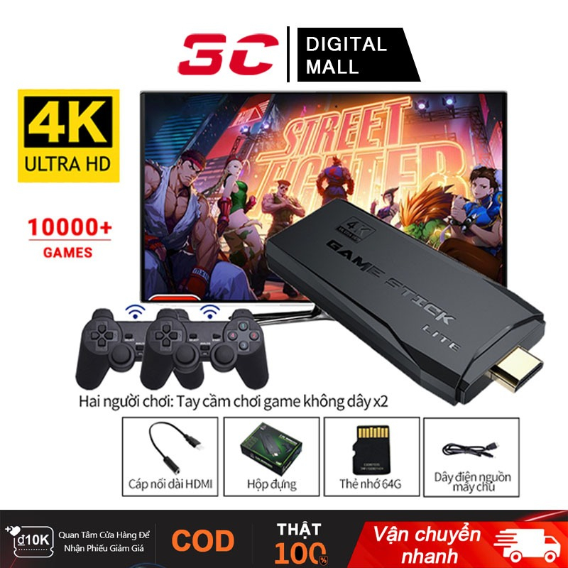 【Huế】Cây chơi game 4k - HDMI 20000+20 trò chơi mới độc quyền, kết nối game không dây 4 nút, 6 nút PS1/GBA/GBC-BH