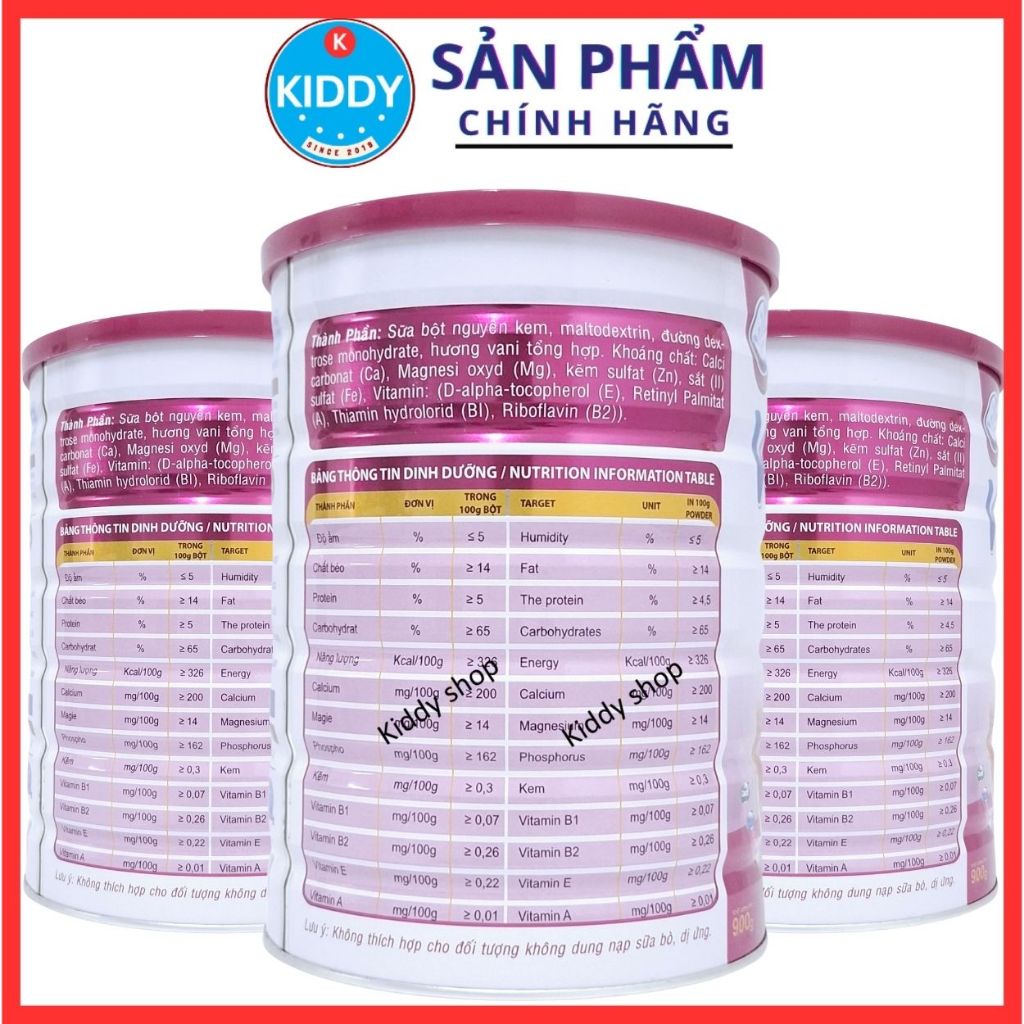 Sữa Vinastar xương khớp ngừa loãng xương tiểu đường 900g (đỏ) - date luôn mới