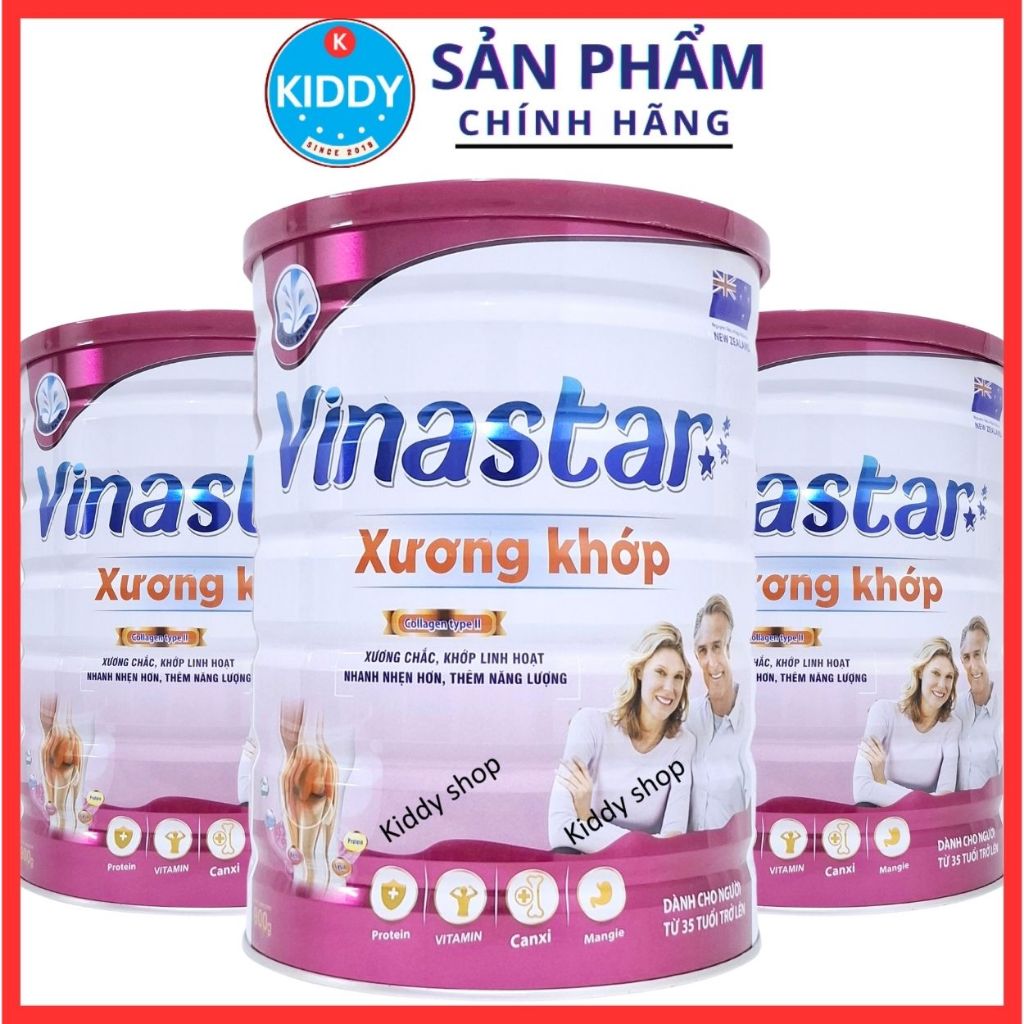 Sữa Vinastar xương khớp ngừa loãng xương tiểu đường 900g (đỏ) - date luôn mới