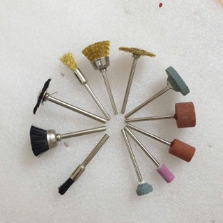 đầu đá mài mini - chổi đồng đánh gỉ hay chổi cước bánh bóng chân cán 3mm