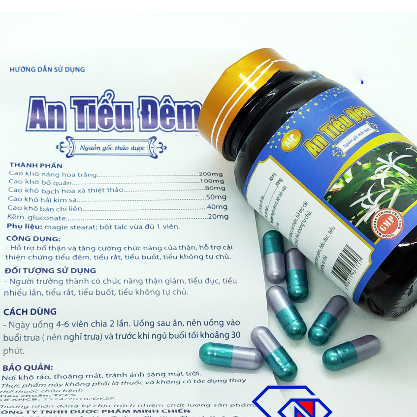 An Tiểu Đêm Viên uống giảm tiểu đêm, tiểu rắt, tiểu buốt,  tiệu không tự chủ do thận yếu - Hộp 30 viên