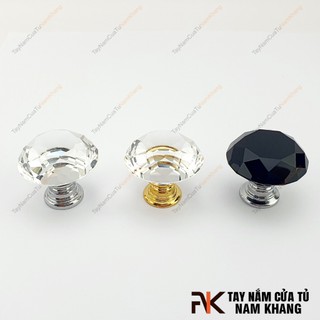 Núm cửa tủ pha lê NK295-VT (Pha Lê Trắng)