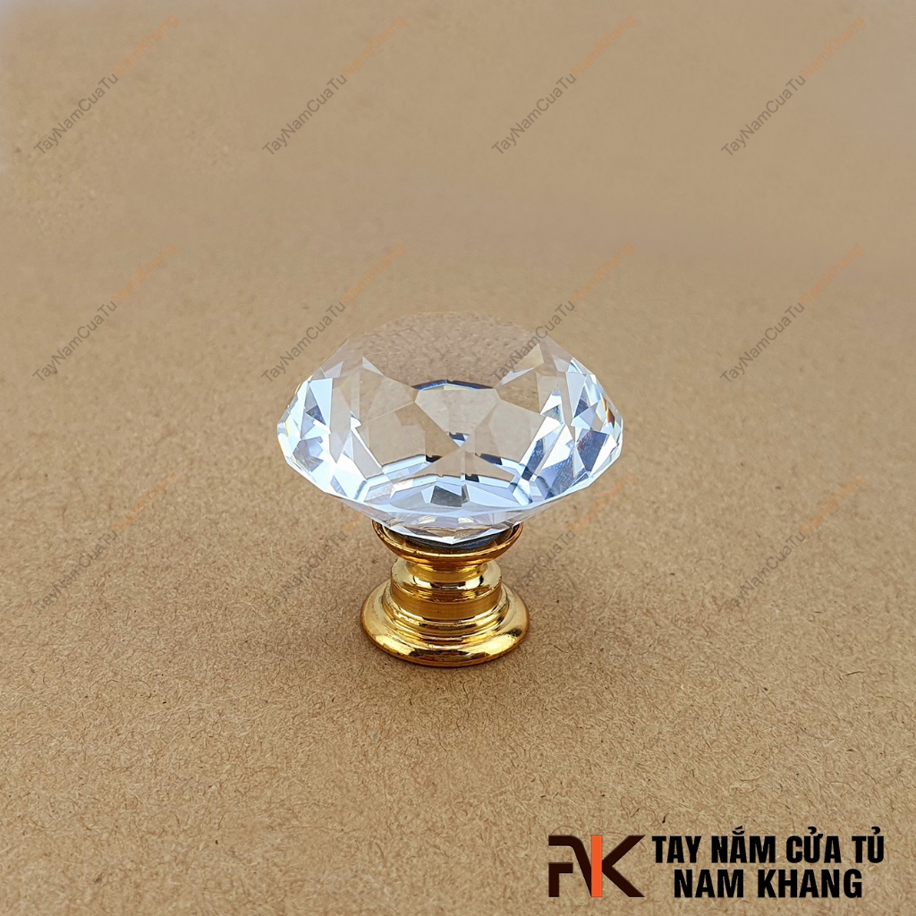 Núm cửa tủ pha lê NK295-VT (Pha Lê Trắng)