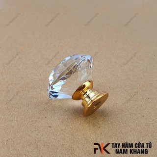 Núm cửa tủ pha lê NK295-VT (Pha Lê Trắng)
